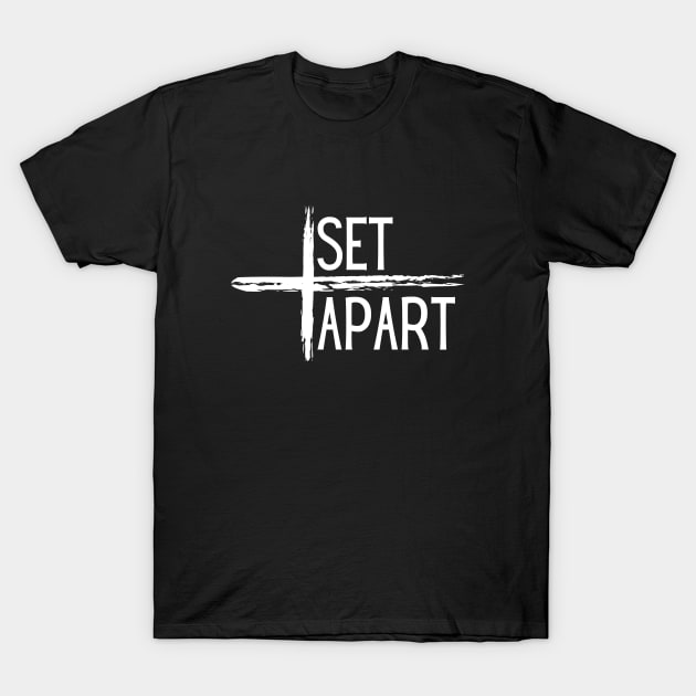 Set Apart Christian Cross Design T-Shirt by CrossAndCrown